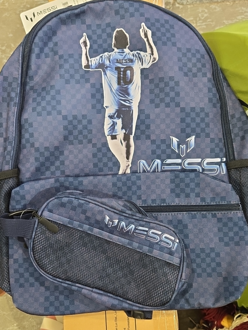 Messi Navy Blue Men's Backpack with Pencil Case